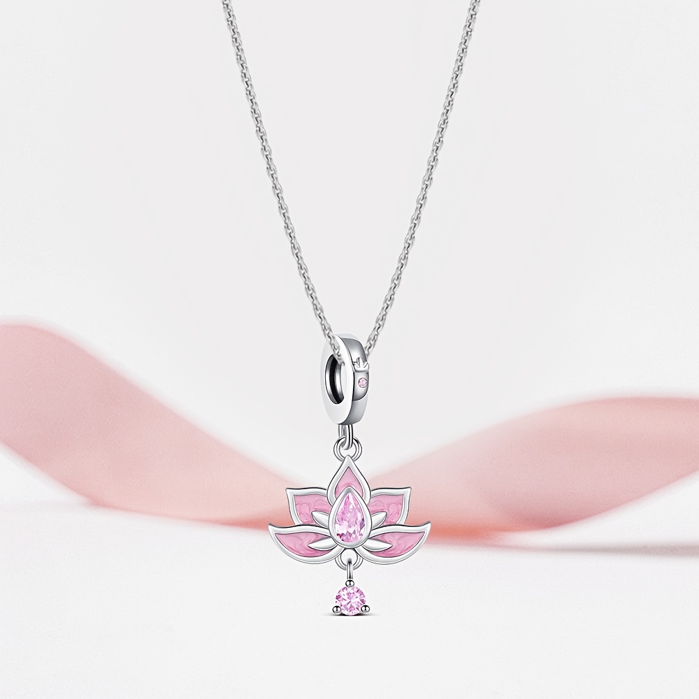 925 Silver Plated Lotus Flower Design Pendants