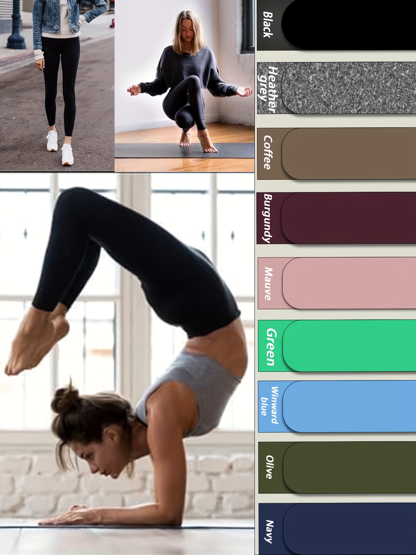 Super Soft Solid Color Sports Leggings Women High Waisted - Temu