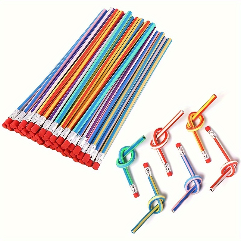 

5/15/25/35pcs (various Quantity Options) Bendable Pencils Birthday Gift Party Bag Fillers Party Decoration Accessories
