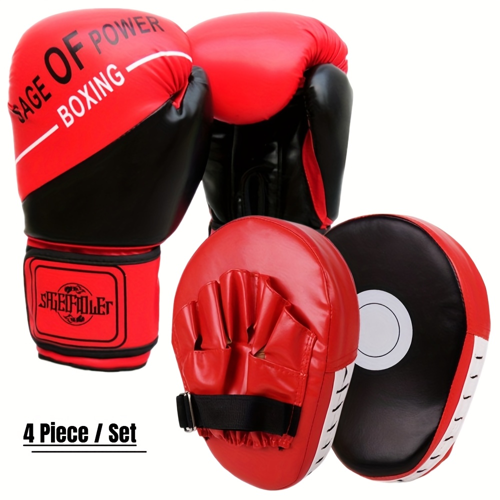 in boxing glove set red black pu synthetic Temu Ireland