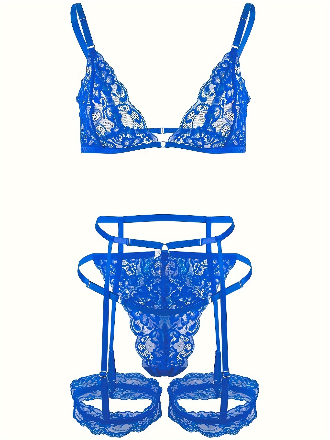 large size womens lingerie set lace garter