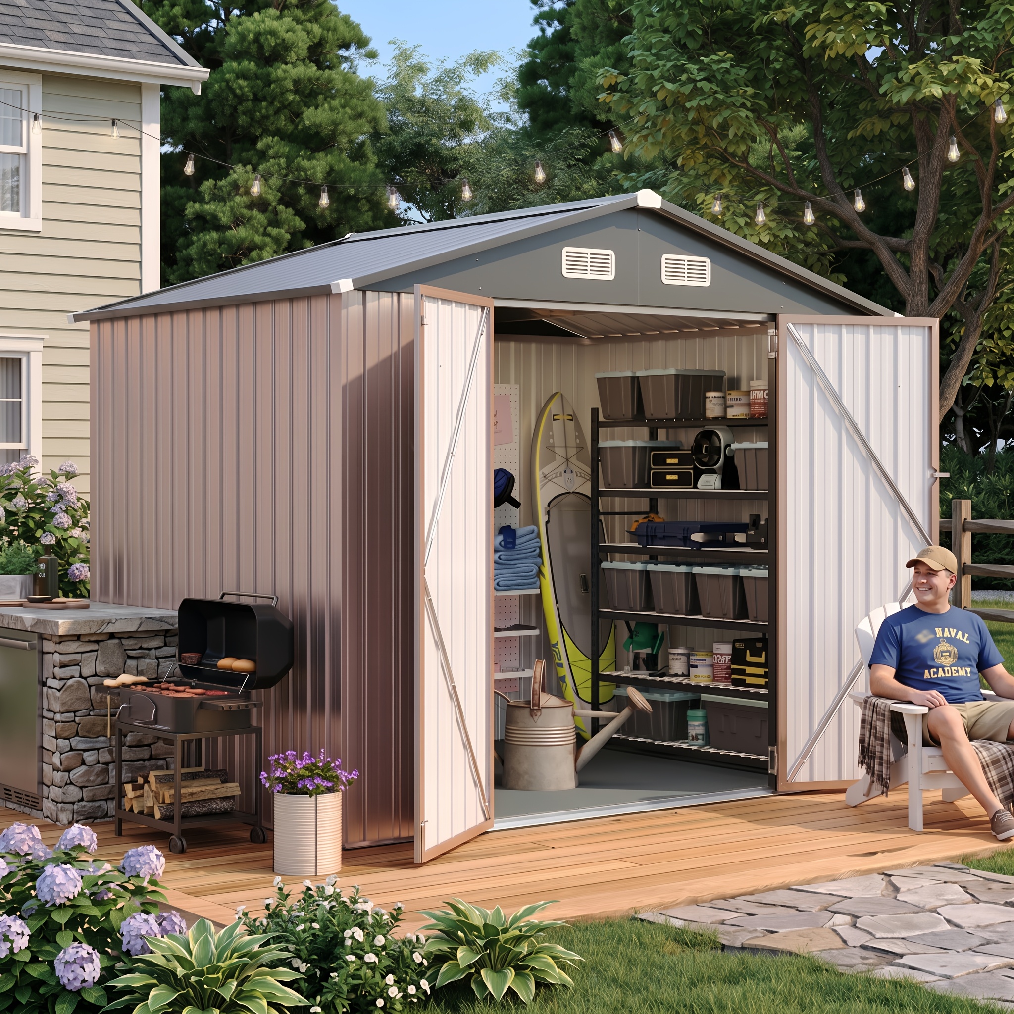 12x20 6x4ft metal storage shed outdoor garden shed kit - Temu