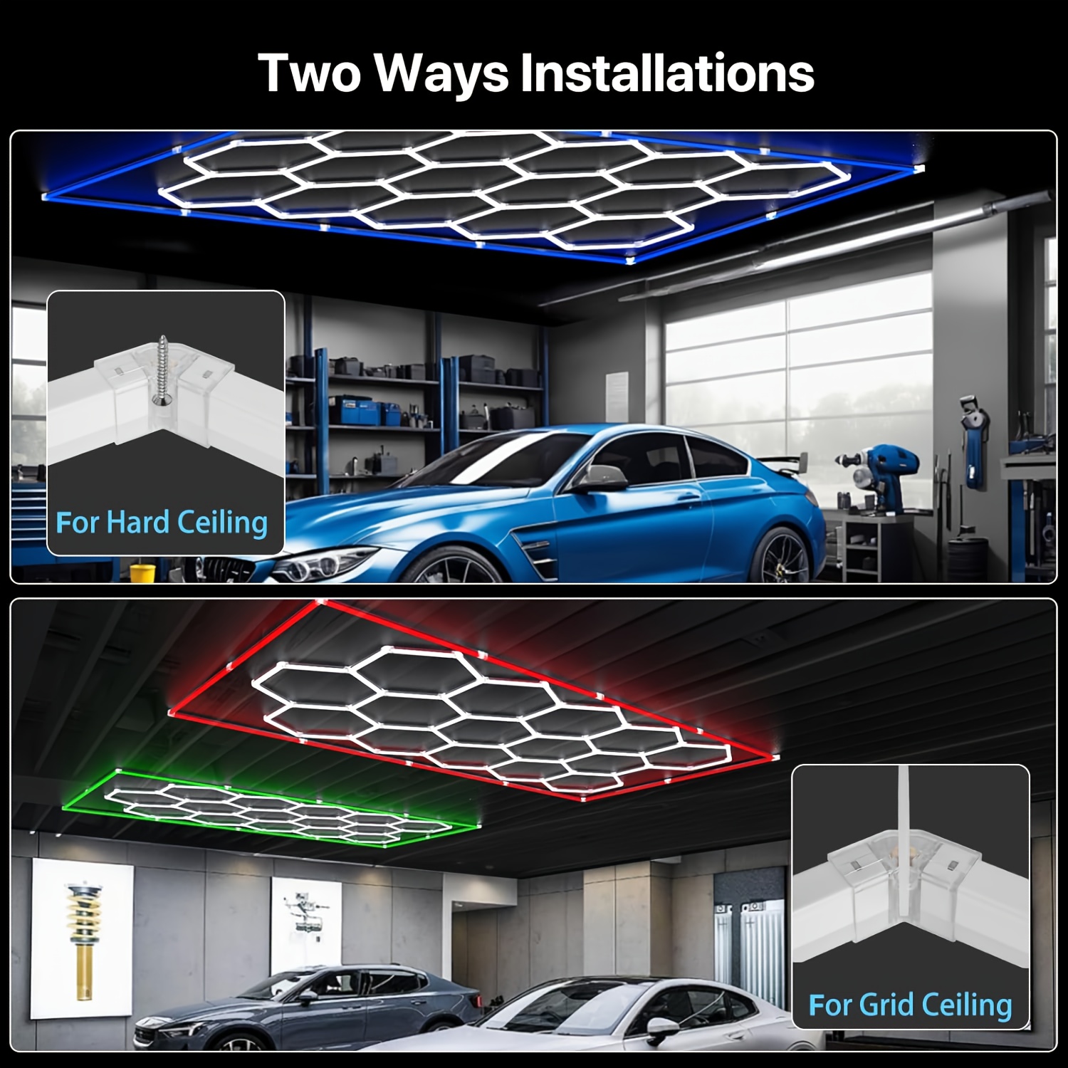 hexagon led light panel   diy design for   salon   saving modern lighting Product details 3