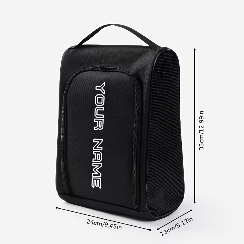 TEMU 1 pièce Sac à chaussures de voyage personnalisé sur mesure, Sac à baskets portable pour voyage d' air, Sac à chaussures de foot unisexe en