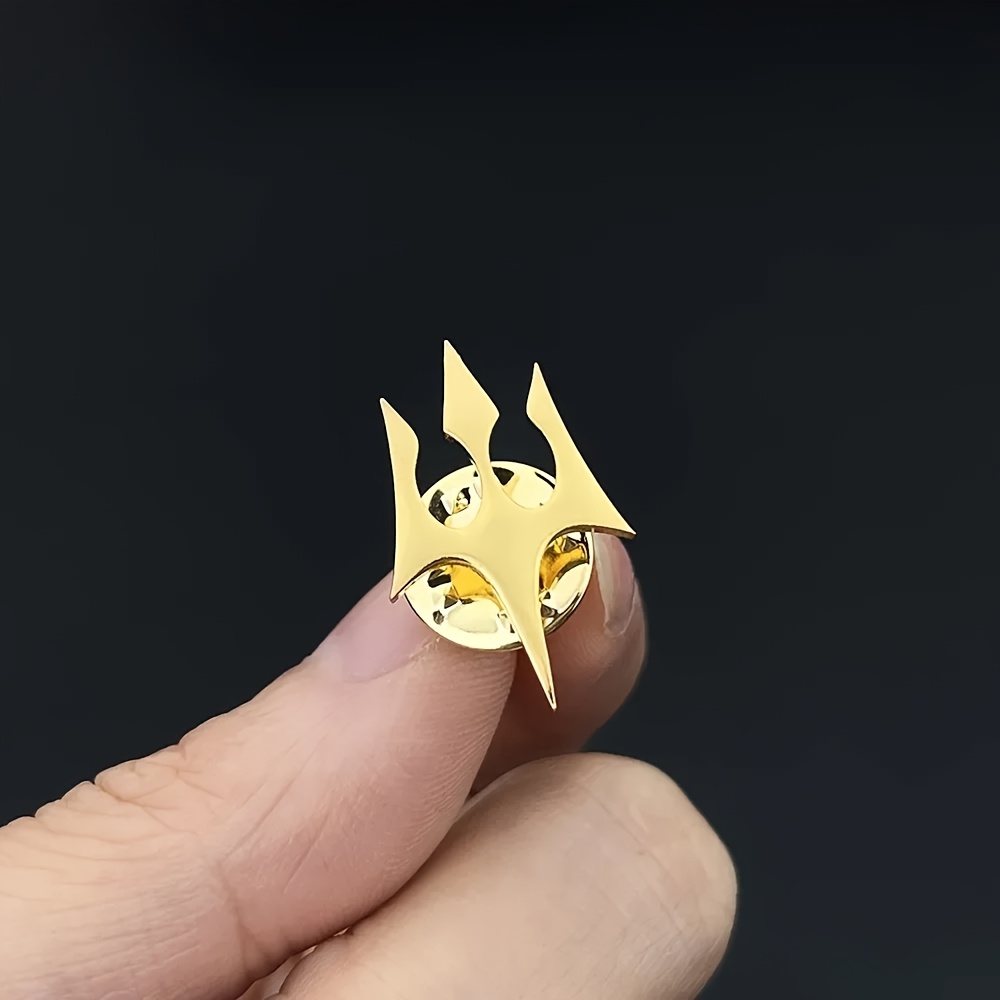 TEMU Fashionable And Minimalist Stainless Steel -shaped Brooch, Unisex T-shirt And Suit Jacket Lapel Pin, Stock Badge