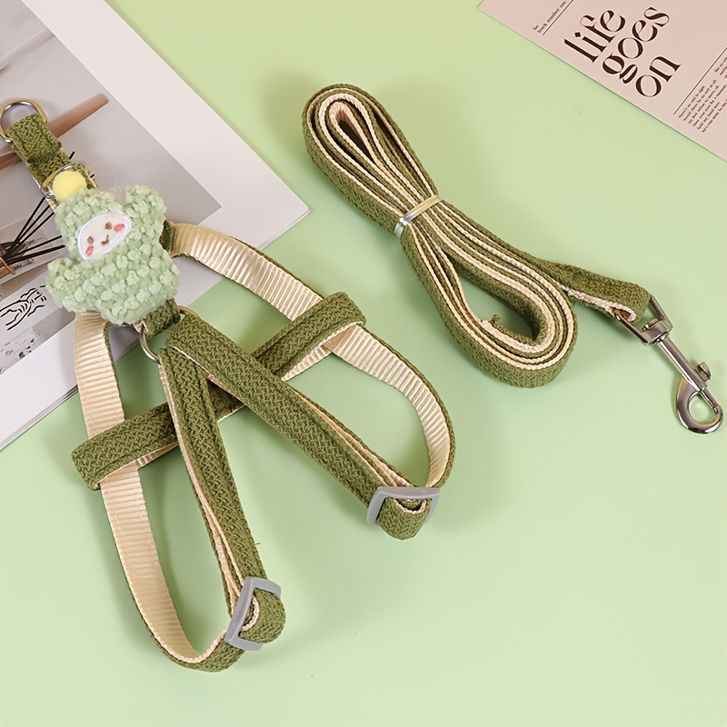 Adjustable Dog Harness with Leash for Small to Medium Dogs