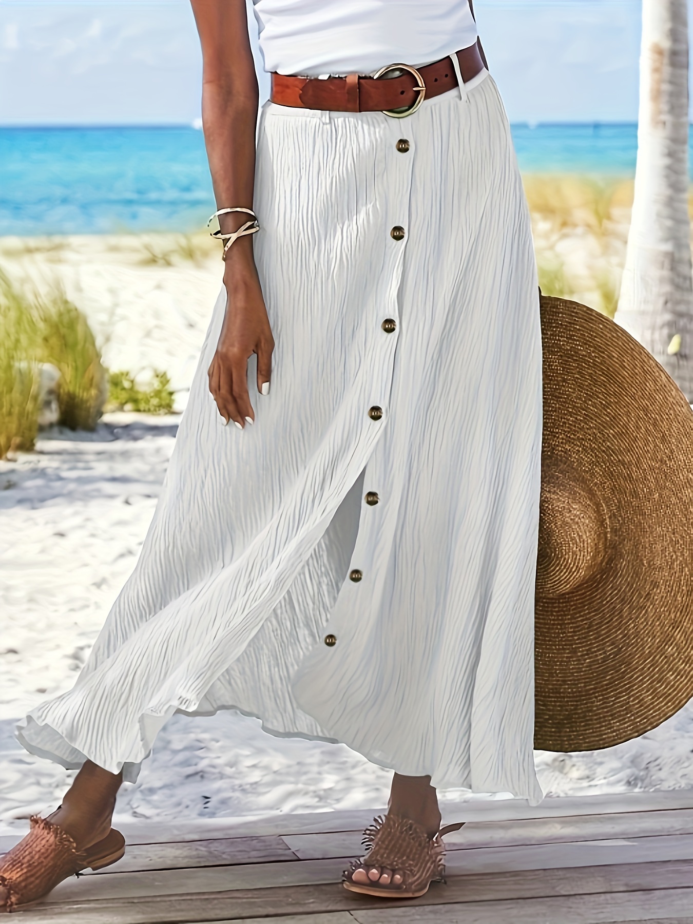 petite a line midi skirt