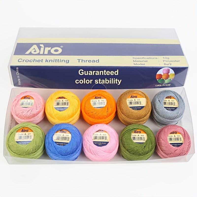 10 Skeins High-End Lace Thread for DIY Embroidery