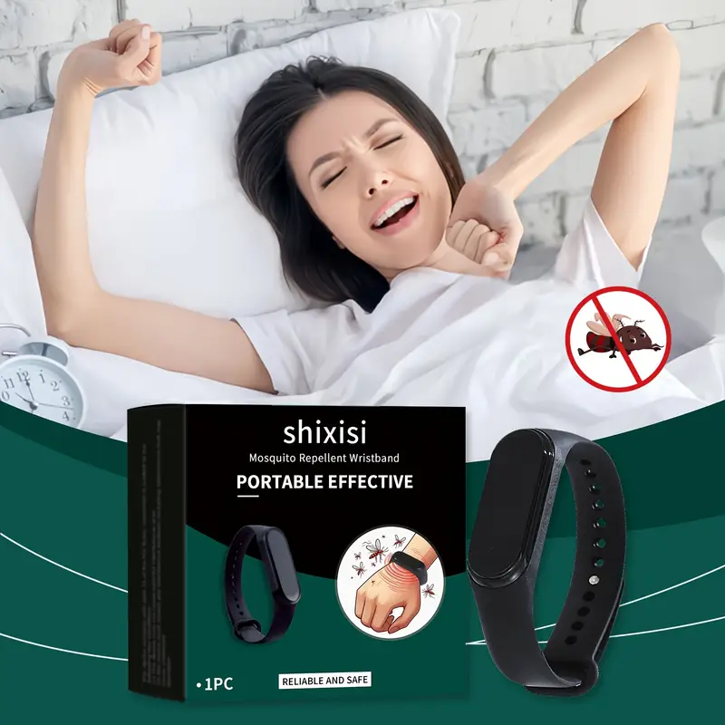 1pc shixisi fashion mosquito repellent wristband unisex sports electronic watch physical insect repellent battery powered plastic material with 36v operating voltage details 0