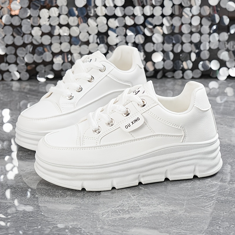 Auoe Women's Casual Athletic Shoes with Thick Sole