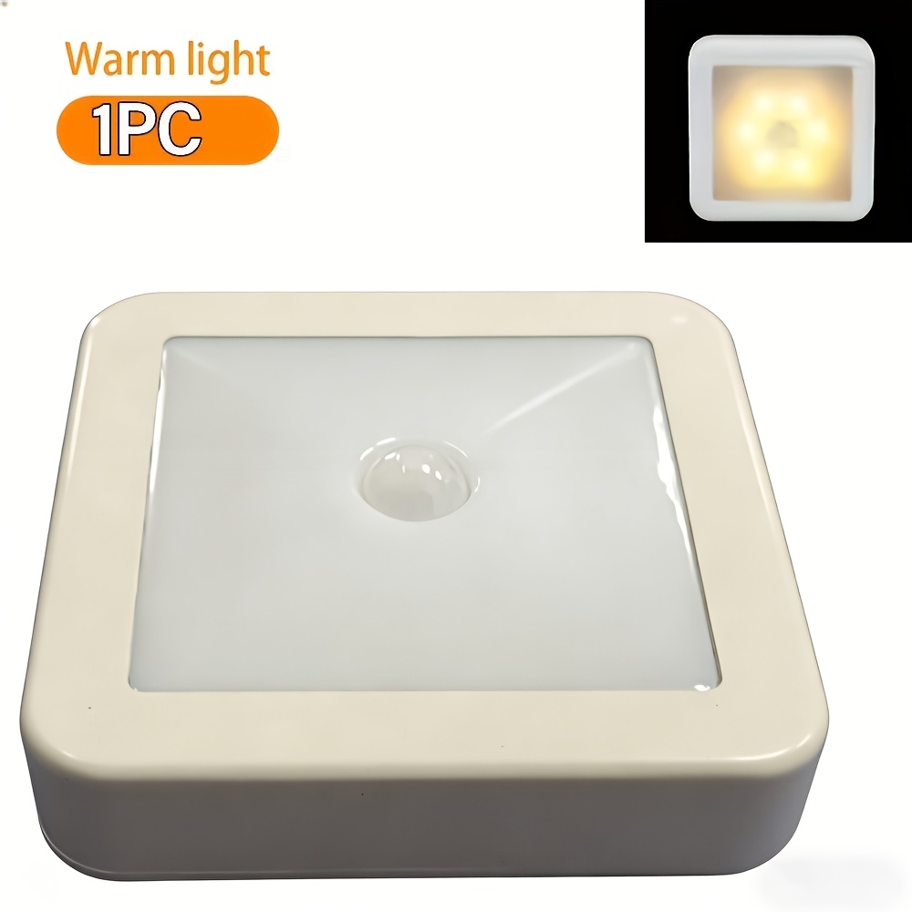Image of -sensor 6-led Floor/ceiling/wall Lamp, Featuring A Design, Ideal For , Stairwells, Living Rooms, And Bedrooms (batteries Not Included). Perfect For Homes, Garages, And Offices.