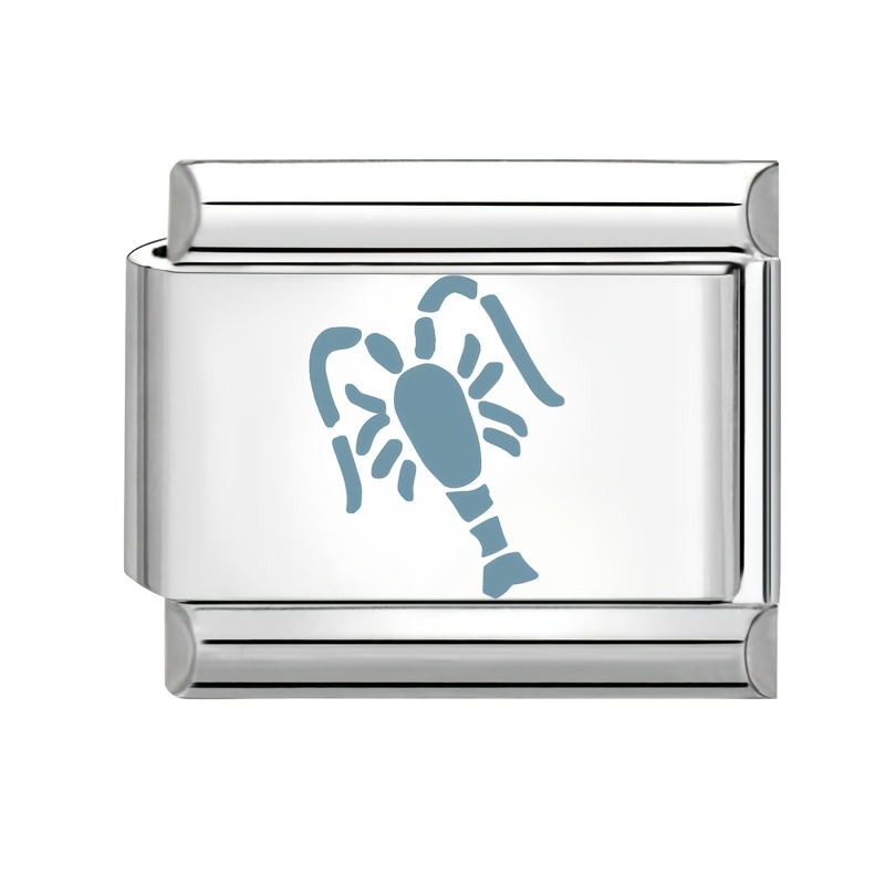 Exquisite Blue Pattern Embossed Ocean Elements Ring