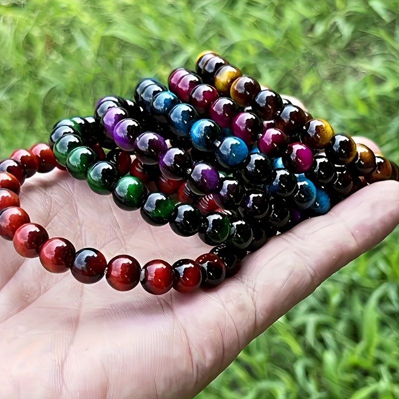 TEMU 6pcs Eye Bracelet, 6 Different Colors, Each A Different Meaning, Bohemian Style Bracelet, Wear, Christmas, Halloween And Other Small Gifts