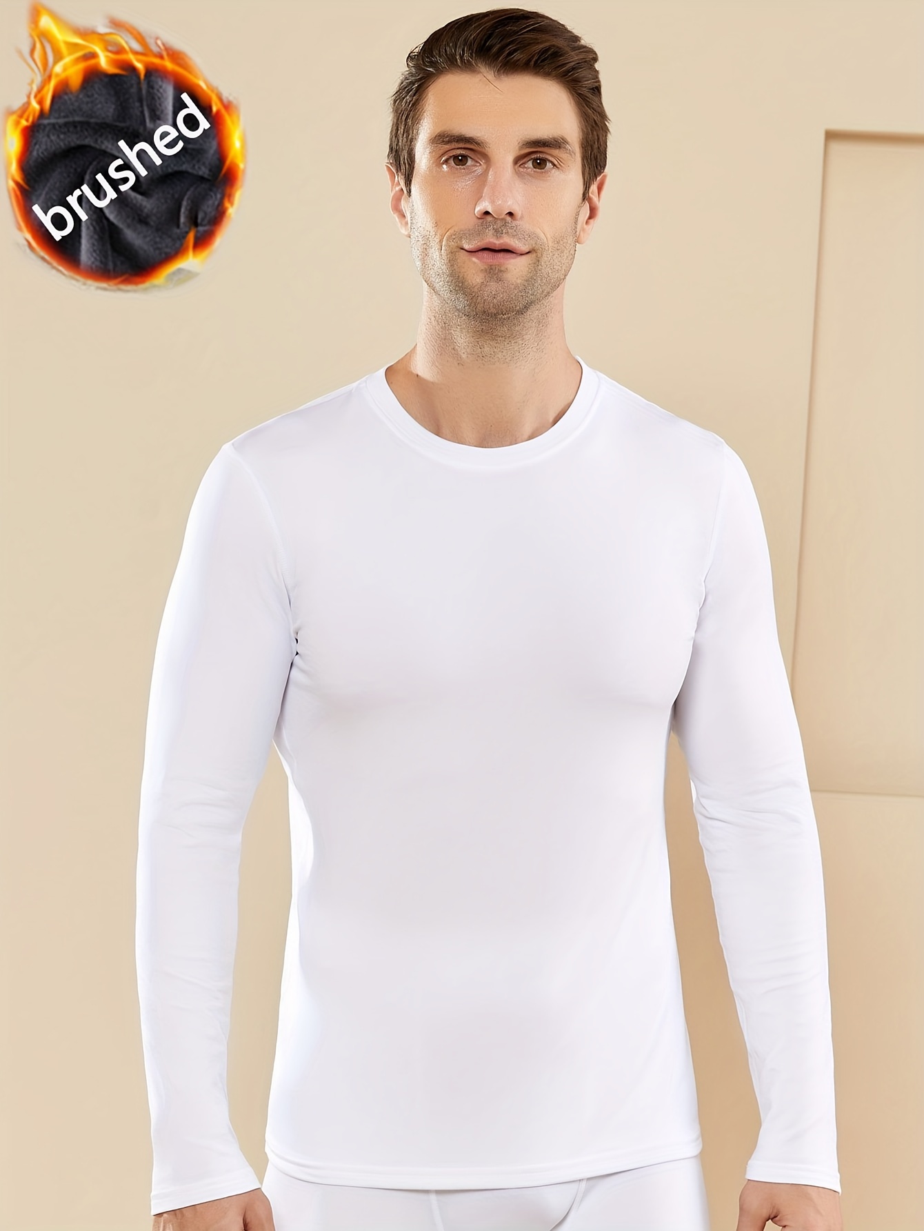 Camiseta Termal Camisetas Interiores Manga Larga Hombre Camiseta