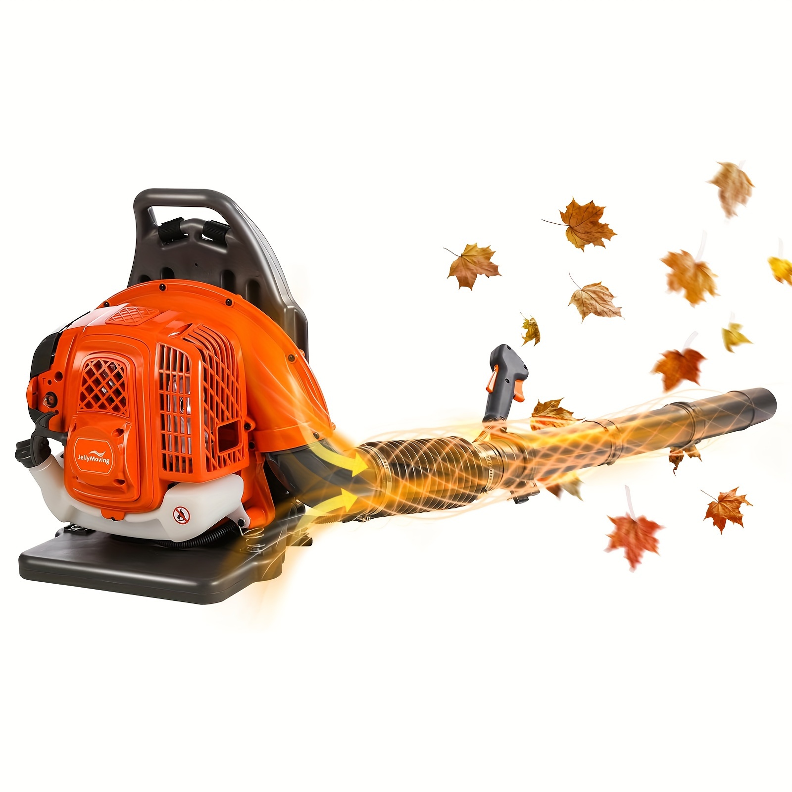 

Jellymoving 2025 New 65cc 2-cycle Backpack Leaf Blower Gas Powered - 850cfm 230mph Powerful Wind, High- Gas Leaf Blower For Yard Lawn Care, Leaf Cleaning, Snow Blowing