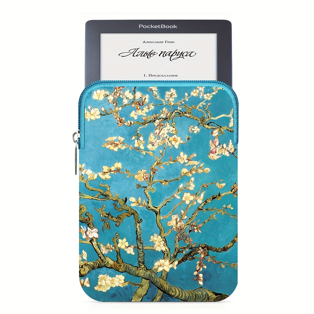 

Floral Print Protective Sleeve For 6.8"-7" E-readers: , Paperwhite, Oasis, Leaf, And Page 7.0 - Lightweight, Foldable, And Soft Case Cover With Floral Design