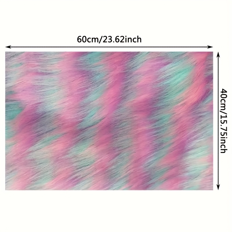 E-shop 1 Stück Gestreiftes Handwasch-Spezialimitation -Fellstoff, Geschnitten, 40X60Cm - DIY-Langhaartmaterial, Geeignet Für Kleidung Und