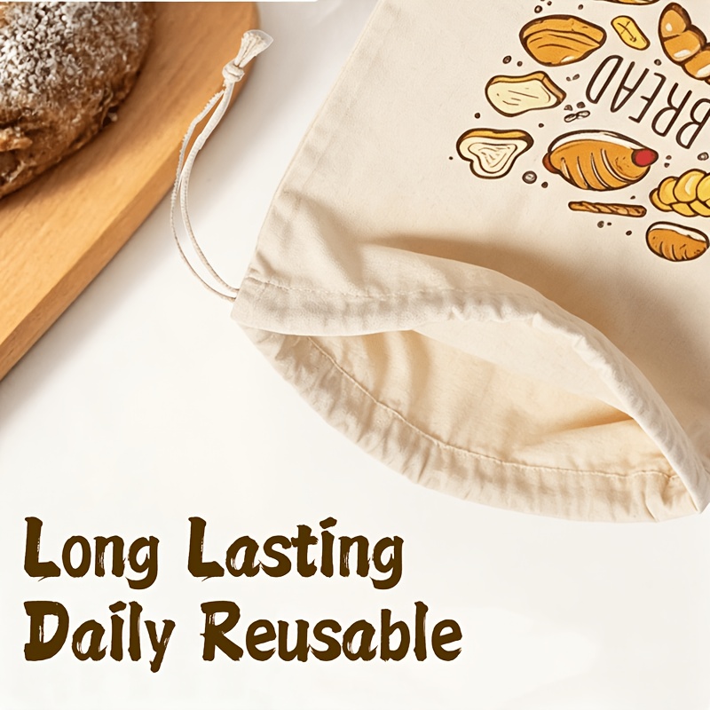 TEMU 2 Bread Storage Bags For Homemade Bread, Sourdough & Artisan Loaves, Freezer-safe, Washable
