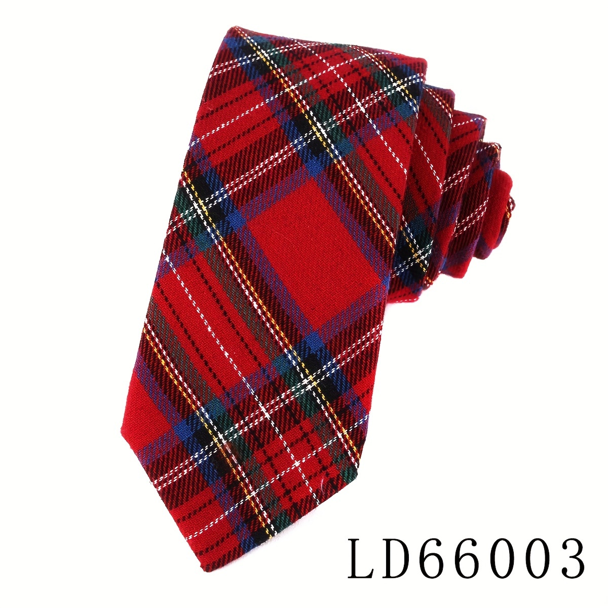 TEMU Plaid Cotton Neckties For Men - Classic Woven Skinny Ties For Wedding, Party, And Casual Wear | Durable And Stylish Gravatas For Grooms And Boys