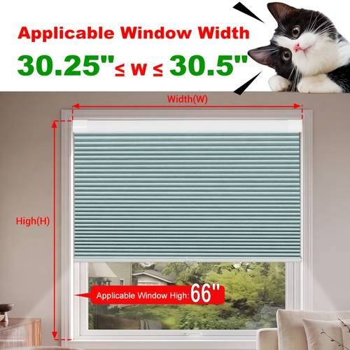 1pc pull down no drill no tools cordless honeycomb blinds blackout wood grain cellular shades thermal insulated privacy hexagon pleated curtain noise reduction suitable for family bedroom living room offices