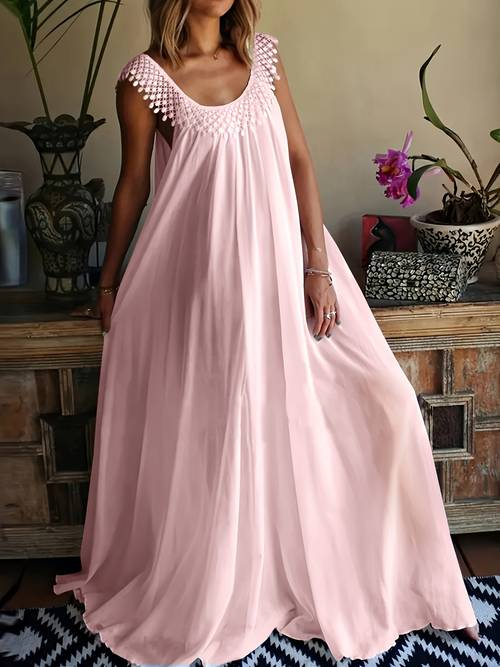 item picture plus size womens elegant casual chiffon lace long dress breathable comfortable top wear loose fit