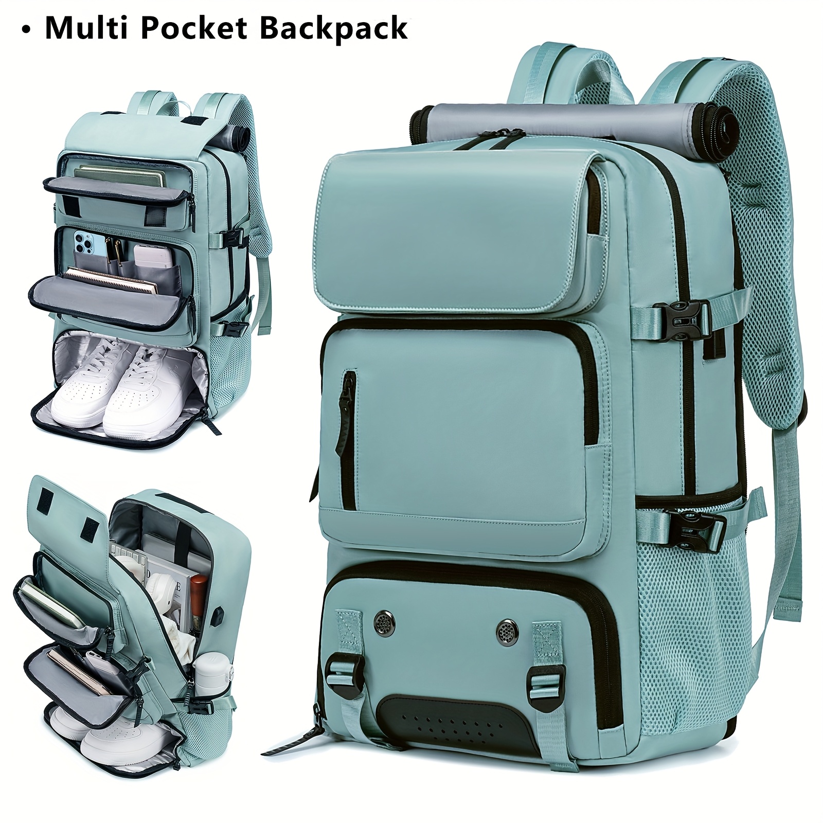 versatile large capacity backpack men women durable hiking Temu