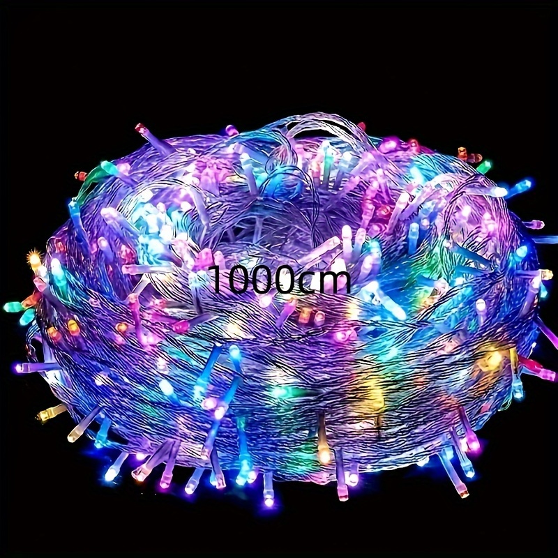 TEMU 100 Bulbs Multifunction Rgb Multicolor Changing Led Fairy Lights - String Lights Suitable For Weddings, Parties, / Decorations - Plastic Bulbs