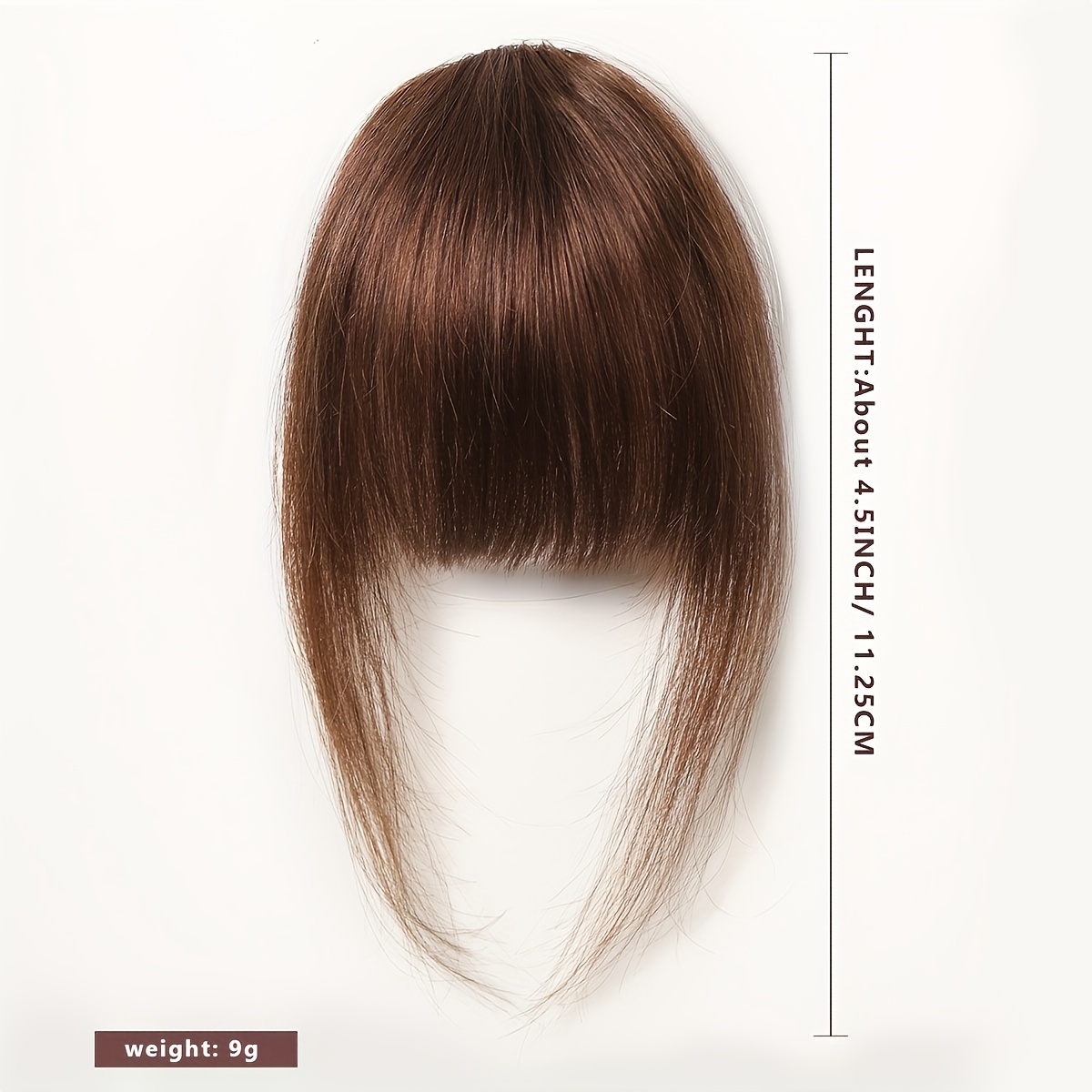 100 human bangs hair clip in bangs real human hair wispy bangs hair length 4 inches net weight   hairpieces for women clip on air bangs flat neat bangs hair extension for daily wear   details 3