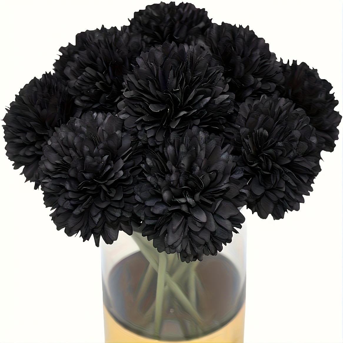 10 Artificial Chrysanthemums And , Black And Orange Are Suitable For Halloween, , Party Table Centerpieces, Holiday Decorations, Christmas Decor
