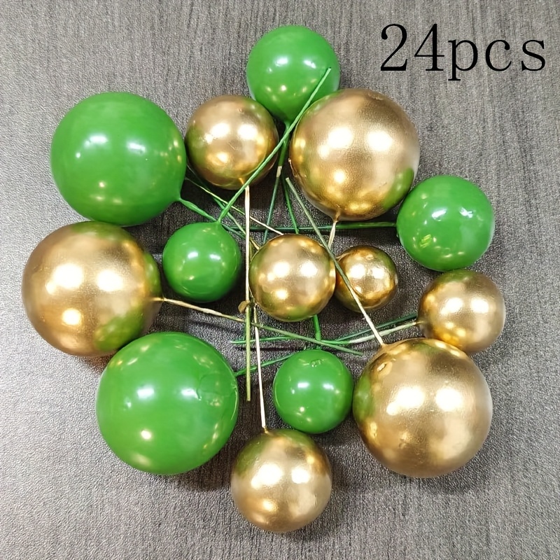 24pcs Exquisite Golden And Decorations, Perfect For Party And Event Desserts, No Power Required