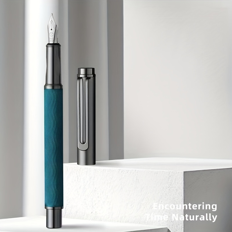 1pc High-end Metal Pen, 0.5mm Iridium Nib, Pen, With Ink Converter, - Elegant Writing Tool For Office And School, Durable Metal Structure