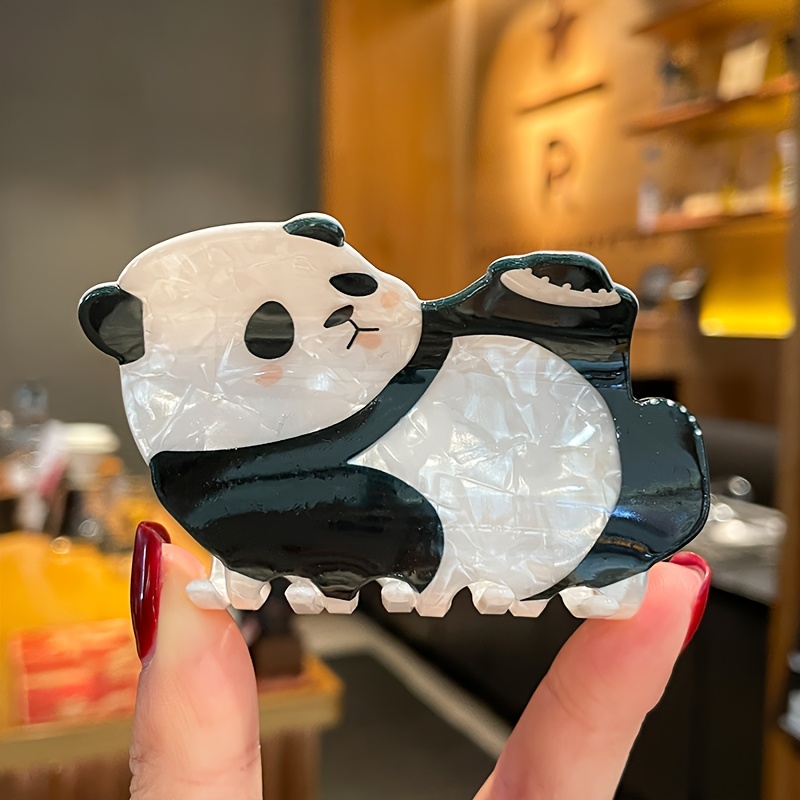 TEMU Pince à Cheveux Thème Panda - Un Accessoire Ludique pour Vos Cheveux, Idéal pour l'École, un Super Cadeau de Fêtes, et Parfait pour un Usage