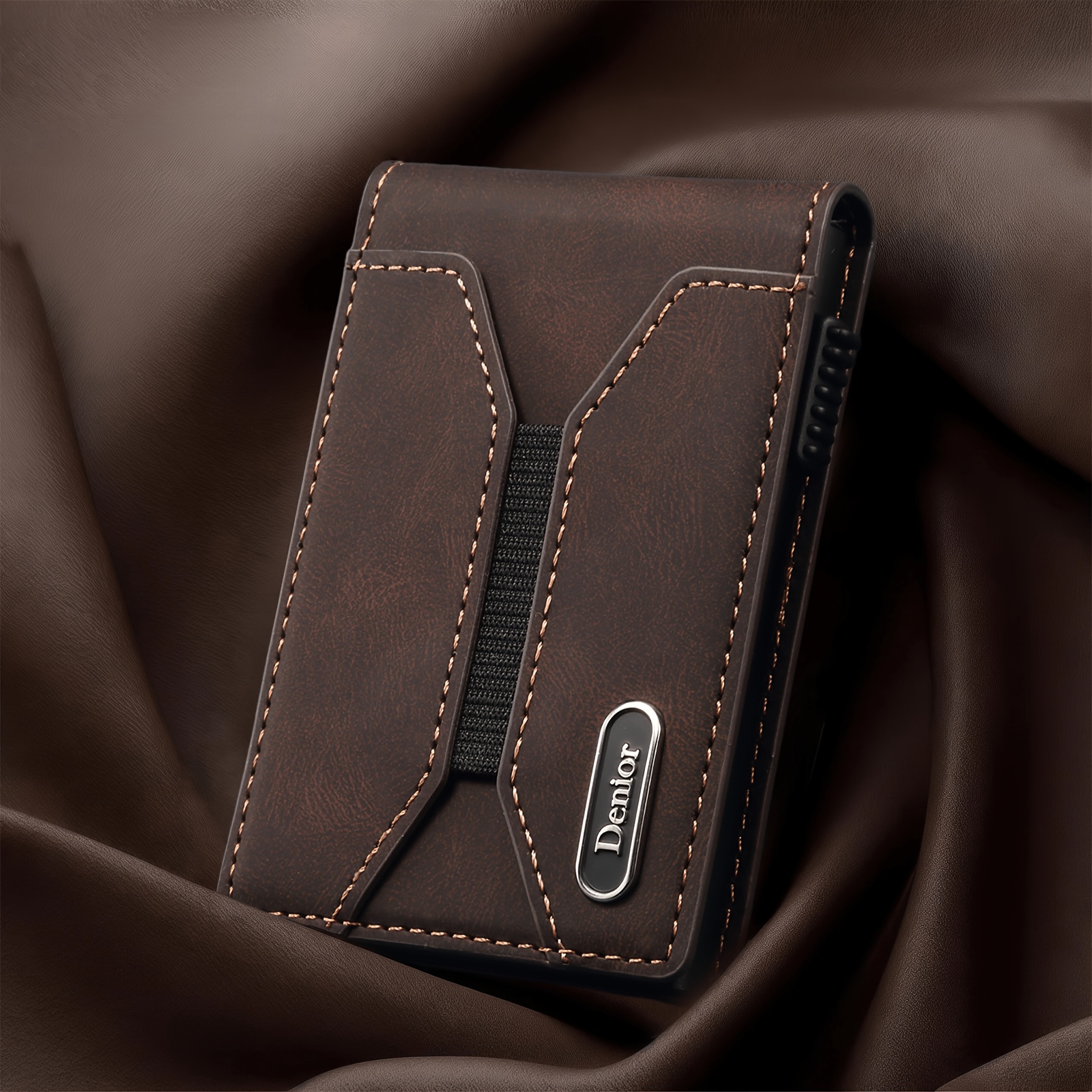 Denior Men' Pop-up Magnetic Wallet, Magnetic Button Closure, Colors, Perfect For Gifts