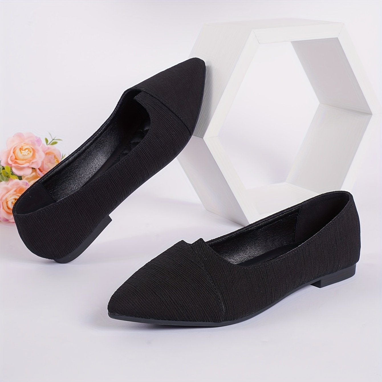 TEMU Retro Pointed Flat Shoes! Easy And Elegant Style, Soft And Comfortable Flats, Fashionable And Classy Commuting Shoes, -on Large Size Autumn