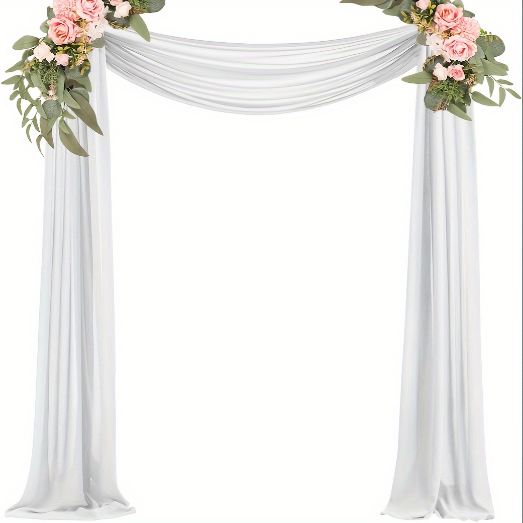 

Chemin de Table Élégant en Mousseline 28"x197" - pour l' de Mariage, les Fiançailles & les Fêtes de Mariage - Tissu en Polyester Transparent pour Décoration de Fond de Cérémonie