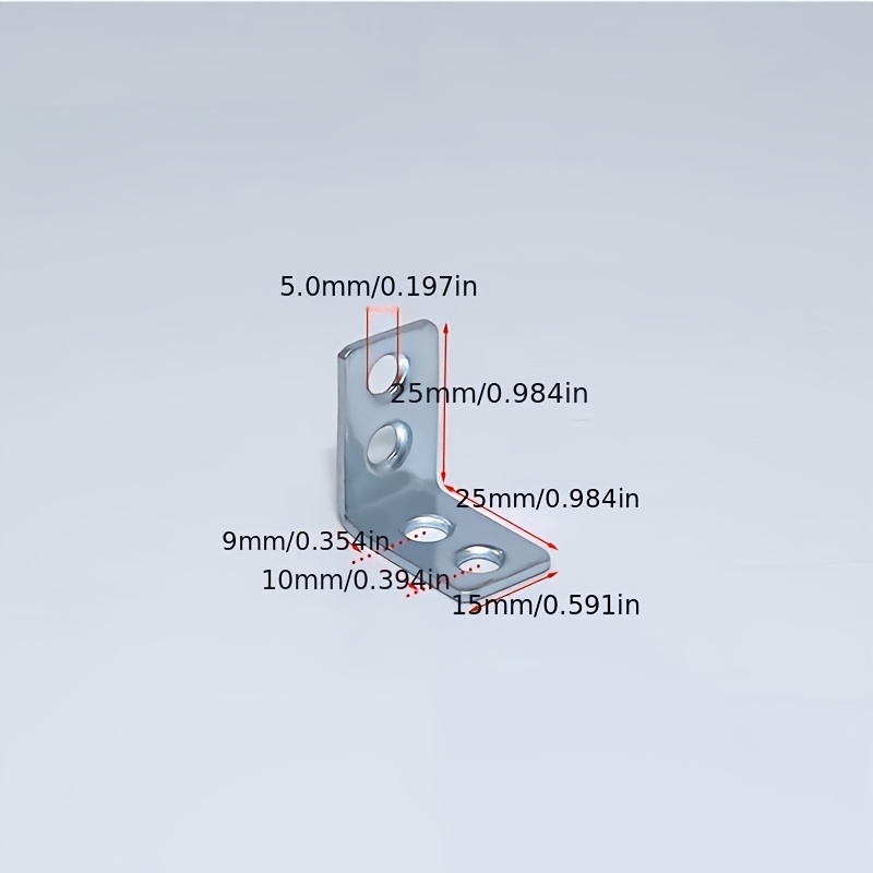 TEMU 10pcs Right Angle Angle Iron Furniture Cabinet Connector Table Chair Corner Connector Hardware Support Frame