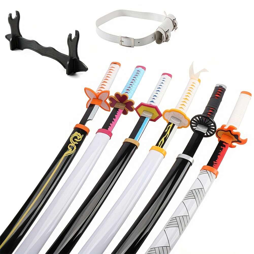 

1pc, 31" Anime Cosplay Sword Samurai Toy Swords With Belt Holder Stand