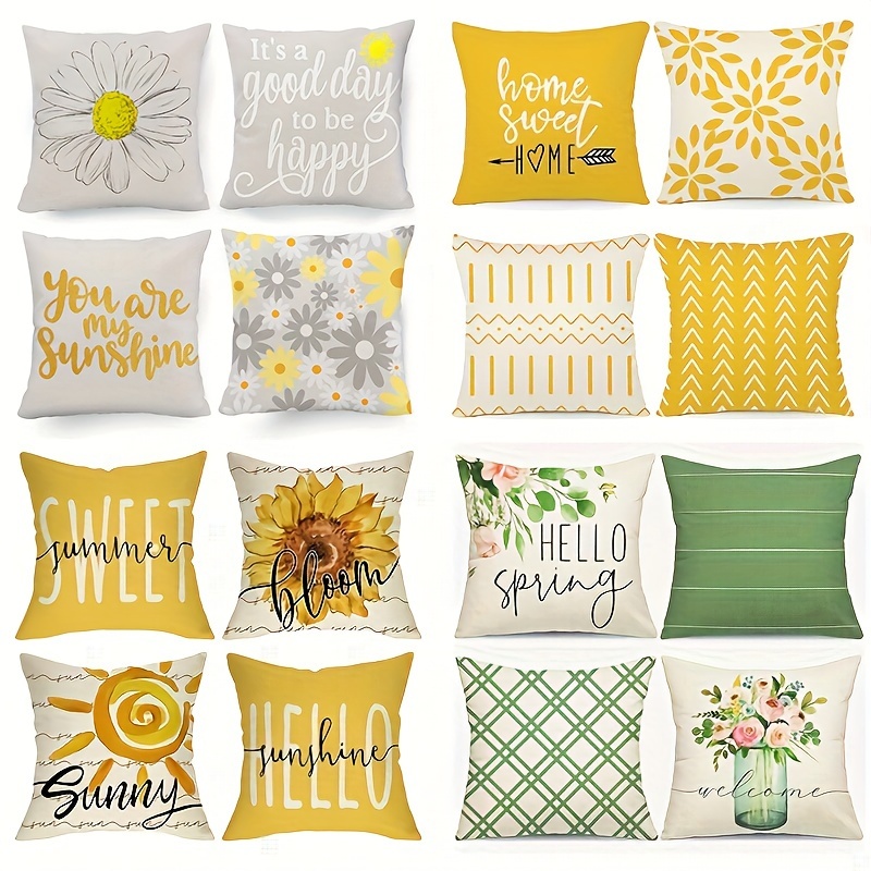 Boho Farmhouse Floral Printed Outdoor Pillow Covers For Patio, Garden, And  Home Decor - - Includes Pillow Insert - Temu