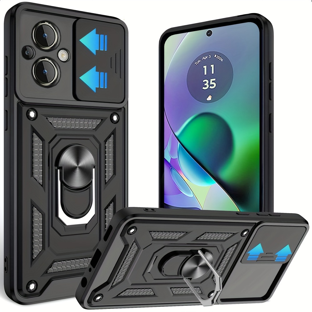 

Shockproof Heavy-duty Plastic Phone Case With 360° Rotating Metal Kickstand For Realme C67 C55 C51 C53