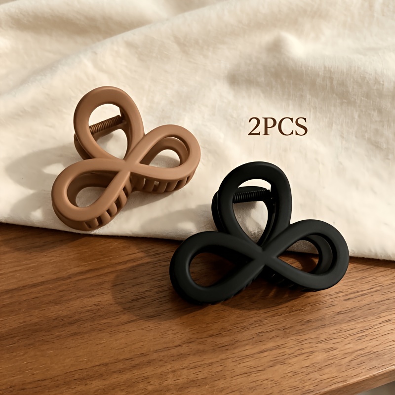 TEMU 2pcs Grandes Pinces à Cheveux Mat pour Femmes, Pinces à Cheveux Minimalistes , Pinces à Mâchoire Antidérapantes à Forte Tenue pour Cheveux Épais