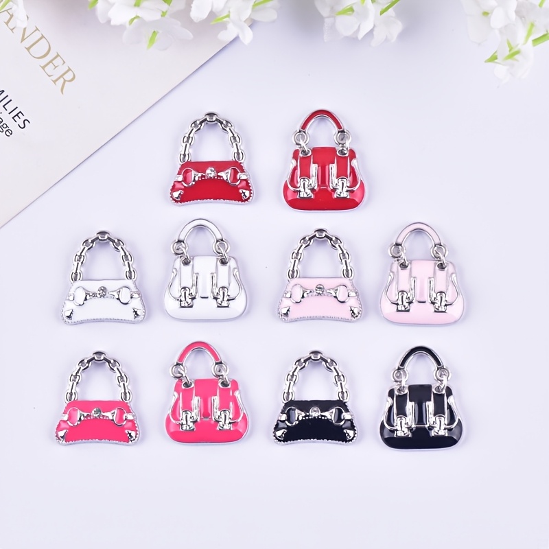 E-shop 10 Stück Ketten Tasche Handtasche Legierung Charms Schmuck Ohrringe Halskette Schmuck Zubehör