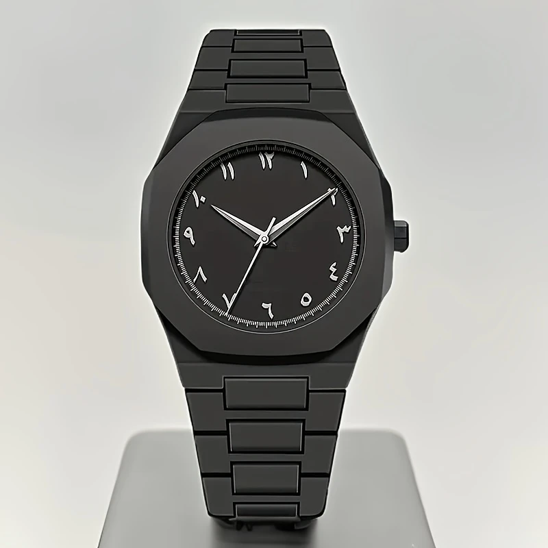 stylish and minimalist watch made of silicone featuring a detachable strap and unique arabic dial water resistant up to 30 meters making it outdoor activities or fitness runs suitable for men and women offering a fashionable look details 0