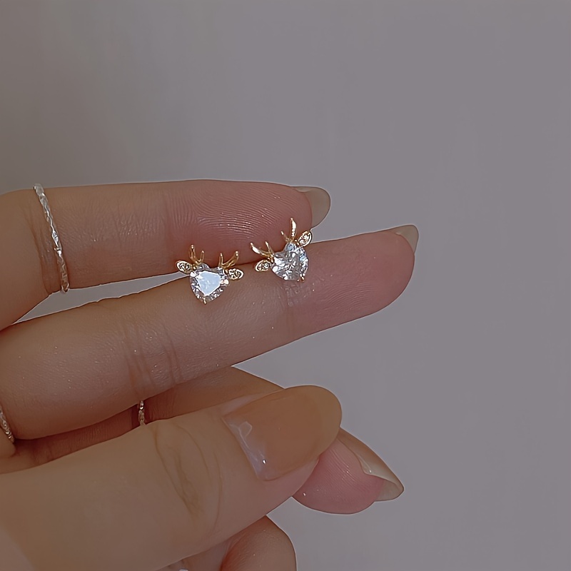 Christmas Elk & Snowflake Earrings, High-End Style