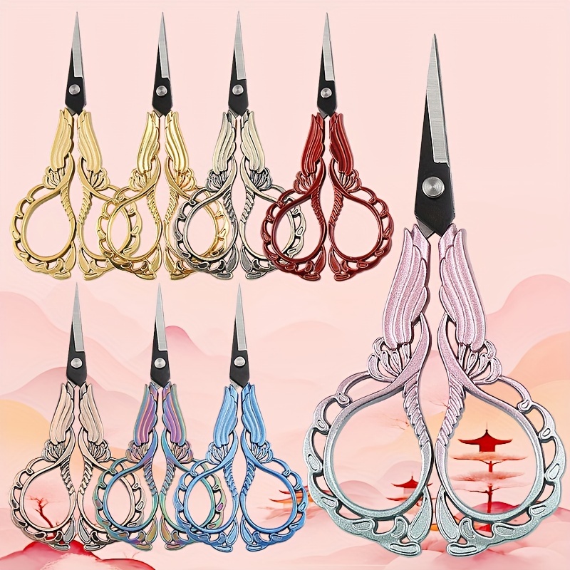 

Vintage Chinese Small Scissors Tea Packaging Bubble Bag Scissors Tea Art Tea Household Tailor Scissors European Stainless Steel Vintage Scissors Mini Exquisite Small Yarn Head Scissors