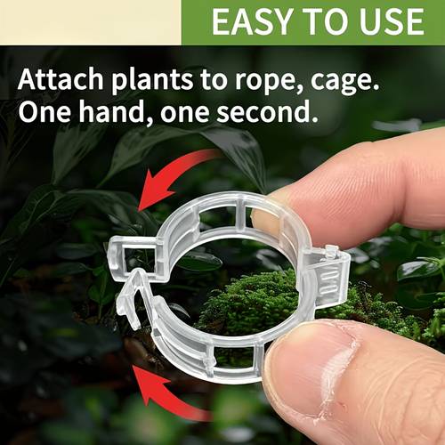 105 plant fixing clips suitable for wrapping vines in home vegetable gardens with a easy design that reused providing a support frame for vegetables such as eggplants tomatoes peppers grapes etc