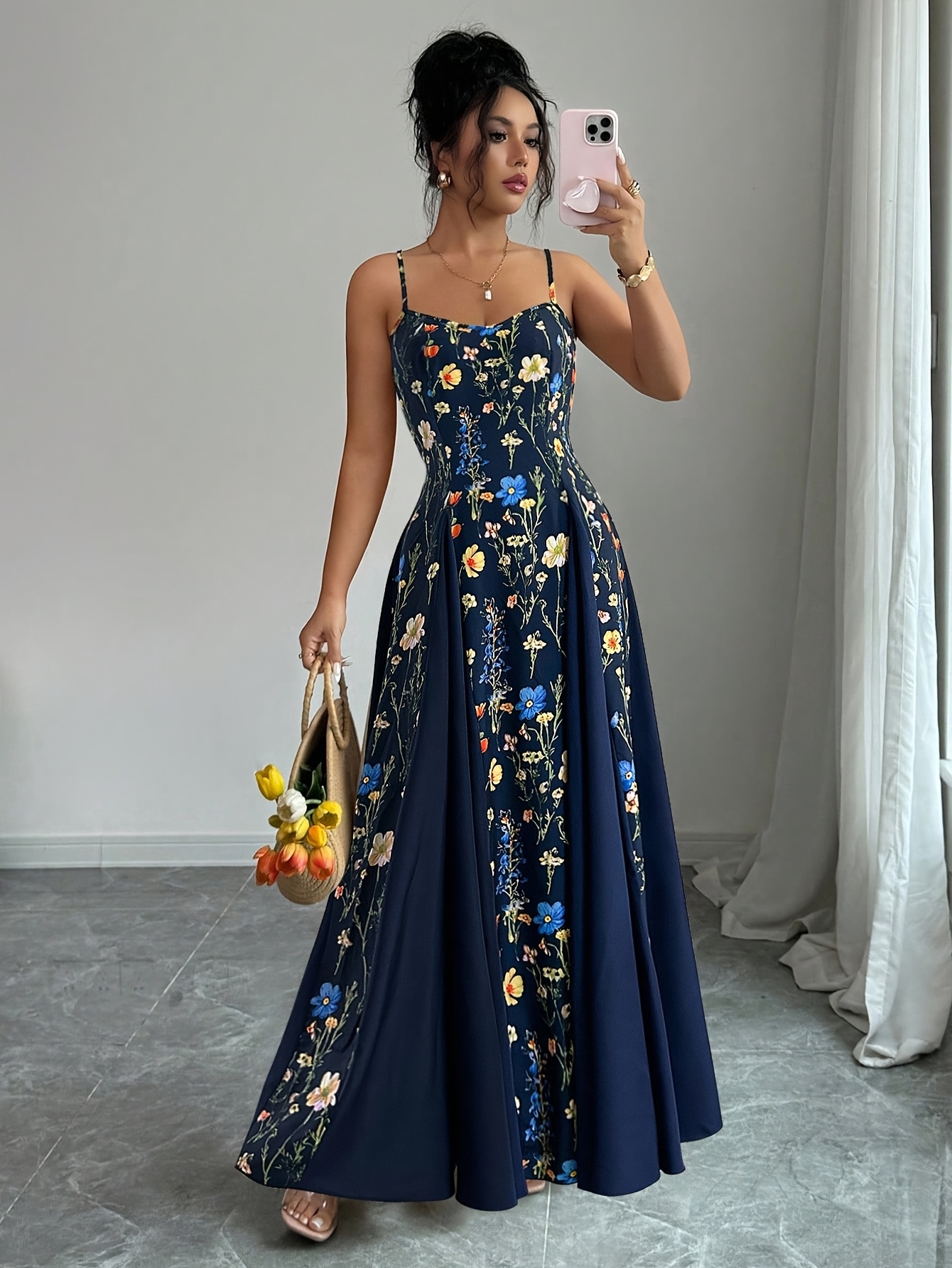 accessories navy blue dress Ao Dai Vietnamese Dress Long Flare Sleeves Blue Aodaistyle – aodaistyle