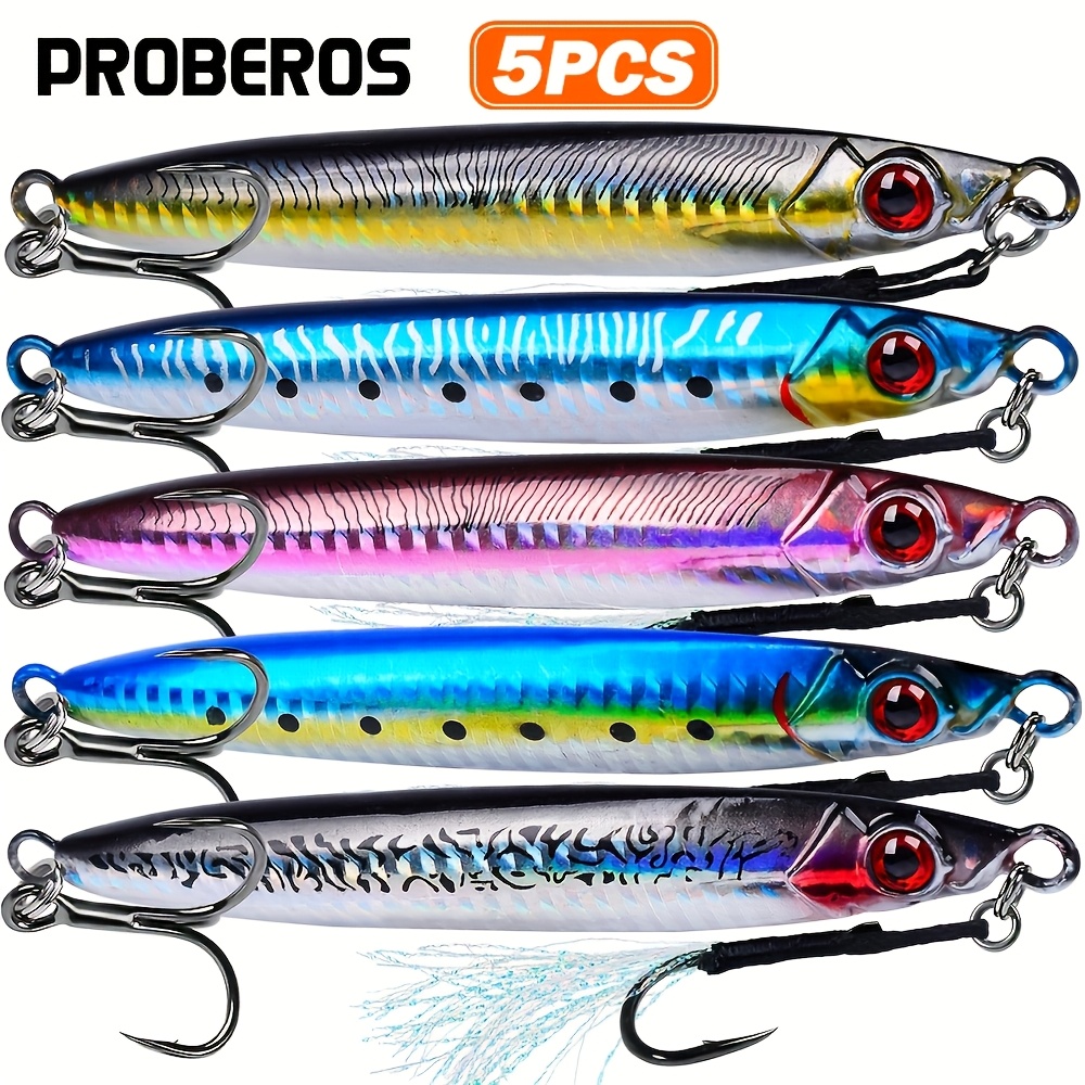 item picture   5pcs mixed color set luminous 3  bait feather front hook sharp blood slot tip hook laser colored body