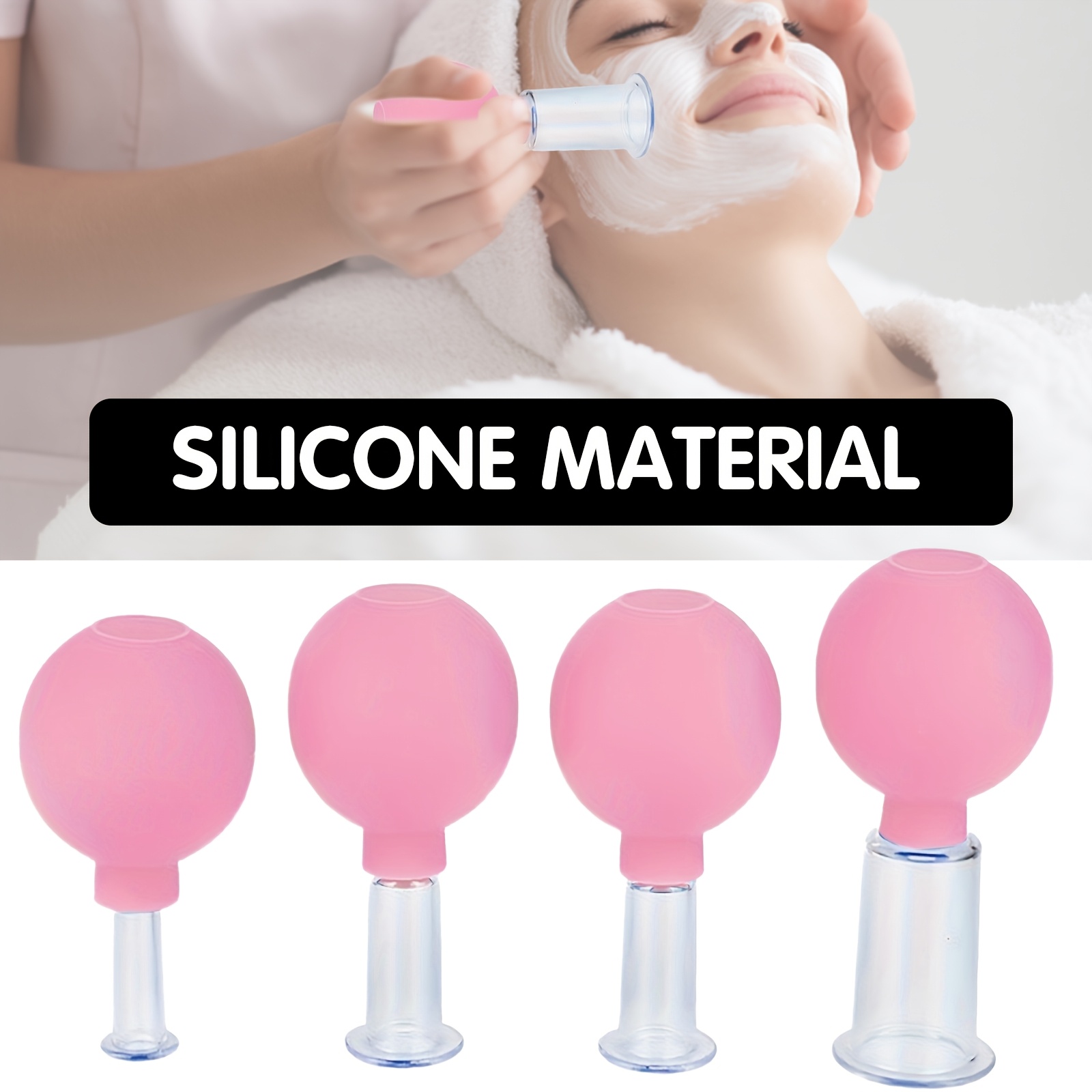 Image of 4pcs Face Cupping Sets, Facial Vacuum Suction Massage Cups Cupping Kit, For Facelift Wrinkles And Anti Body Shoulder Massager
