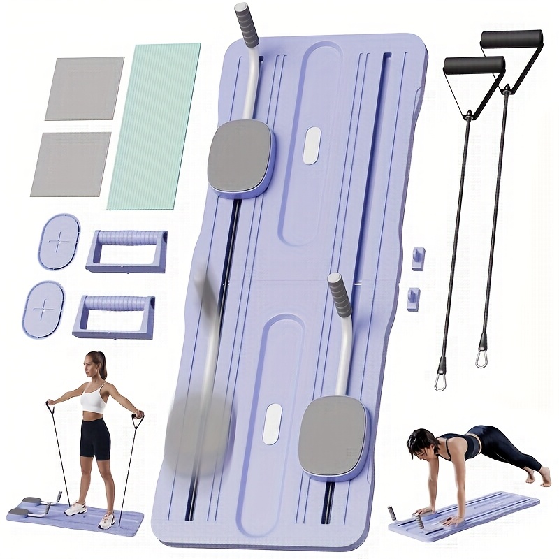TEMU Premium Gray Non-slip Pilates Board | Professional Quality Pilates Equipment For Home Gym Workouts | Supports Pilates, Strength Training &