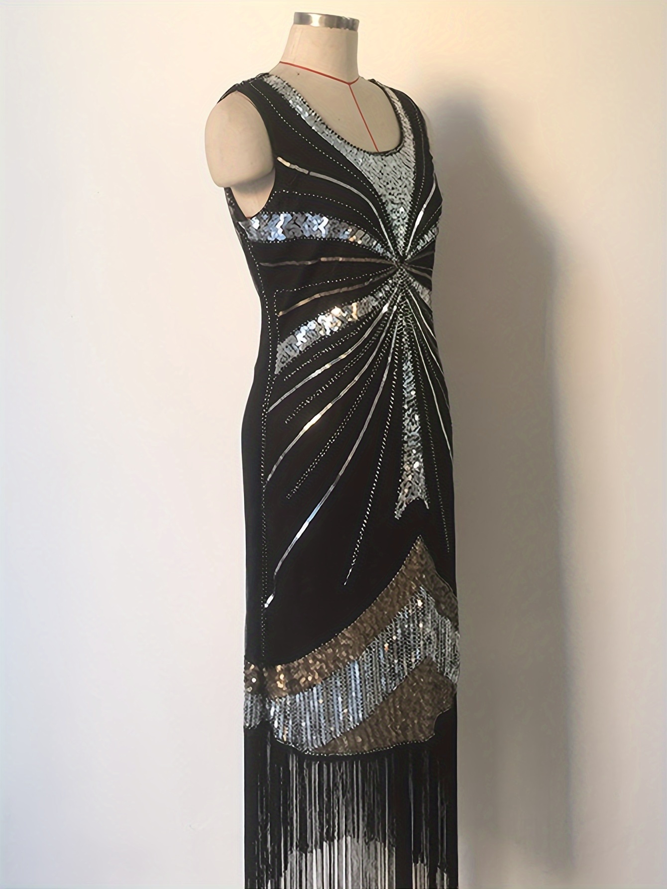 1920s Zita Gatsby Dress In Black – Flapper Boutique - Foto 13